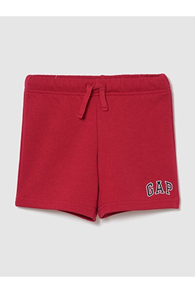 GAP Erkek Bebek Kırmızı Logo Havlu Kumaş Relaxed Pull-On Şort