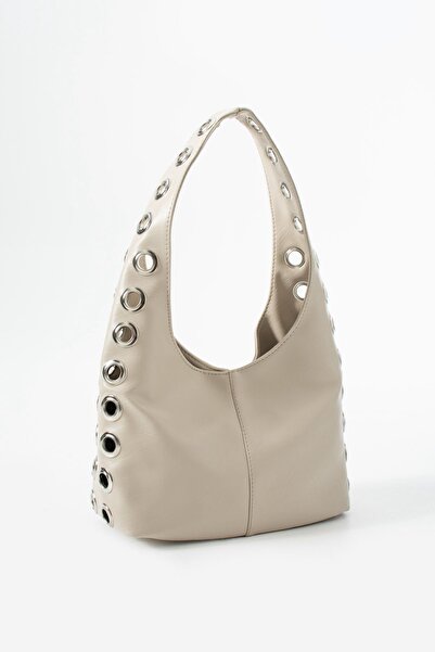 Night Γυναικεία τσάντα χεριού και ώμου Elena Model Light Mink