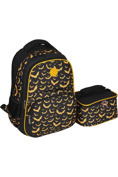 GENC DIJITAL BASKI Relaxion Primary School Bag with Lunch Box 1360 Batman Model
