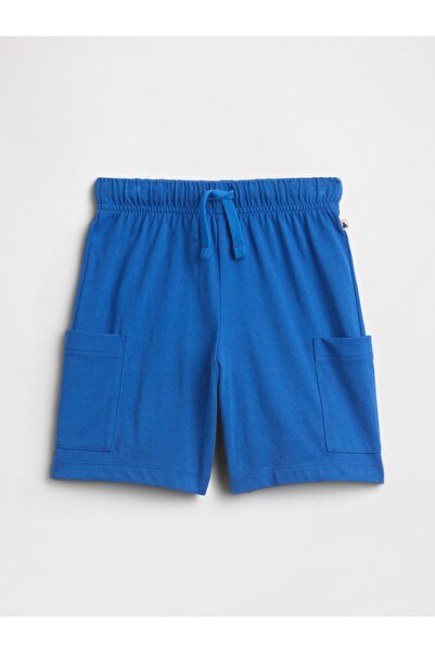 GAP Erkek Bebek Mavi BabyGap Pull-On Jersey Kargo Şortları