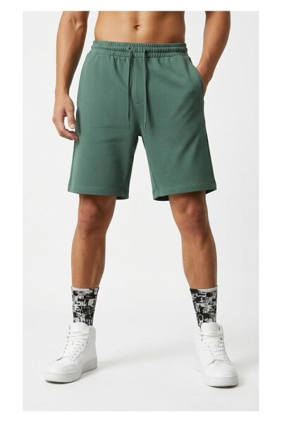 Plus Scorpion Men's Combed Cotton Shorts with Elastic Laces, Comfortable Fit,...