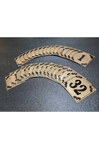Empressco Door Number 6x6 Cm No 1 to 32 Adhesive Metallic Gold Yellow Black P...