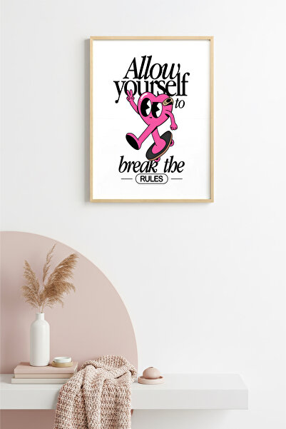 huhuli Πίνακας ρετρό ποπ αρτ με φυσικό ξύλινο πλαίσιο - Σχέδιο διασκεδαστικό ...