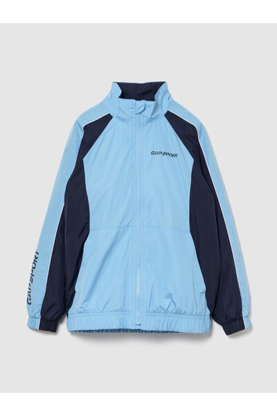 GAP Erkek Çocuk Açık Mavi Relaxed Colorblock Rüzgarlık