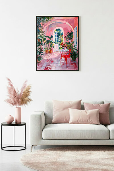 huhuli Πίνακας με βοτανικά σχέδια σε φυσικό ξύλινο πλαίσιο - Παστέλ αποχρώσει...