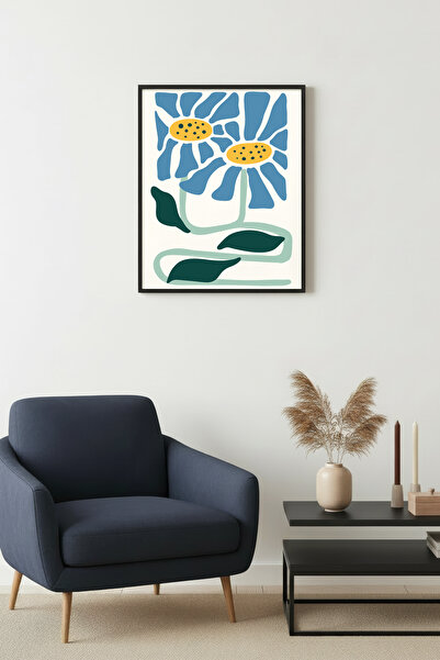 huhuli Ρετρό ζωγραφική με φυσικό ξύλινο πλαίσιο - Βοτανικό σχέδιο λουλουδιών ...