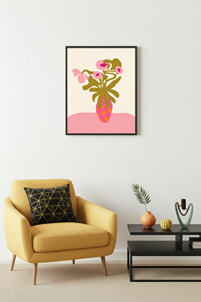 huhuli Ρετρό ζωγραφική με φυσικό ξύλινο πλαίσιο - Vintage Floral |   huhu2065