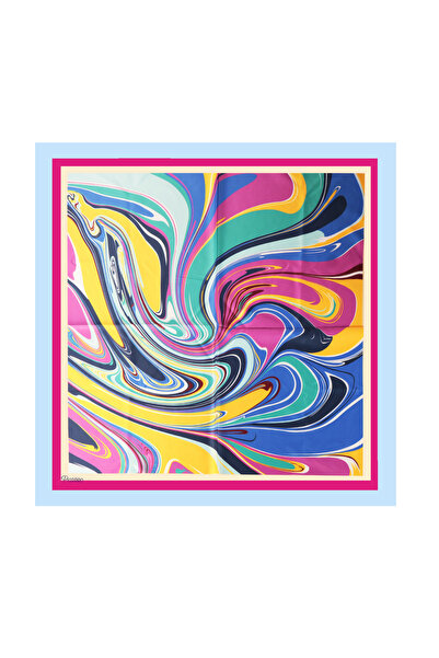 Inno 60X60 cm Premium Satin Patterned Stitched Scarf