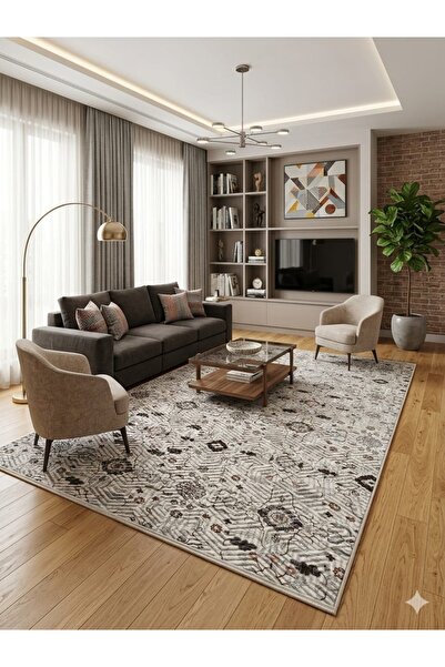 LİNOS HOME Kaylee Yıkanabilir Kaymaz Tabanlı Embos Kesme Rulo Halı Yolluk Sal...