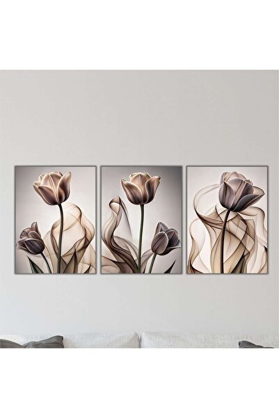 OEM Σετ διακοσμητικών πάνελ Re-Bloom, 3 τεμάχια, MDF, πολύχρωμο, 40 x 90 εκ.