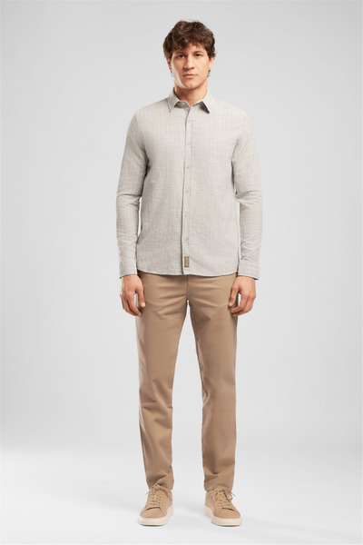 Lee Cooper Haki Erkek Regular Fit Gömlek 262 LCM 241005 ELLIS HAKİ