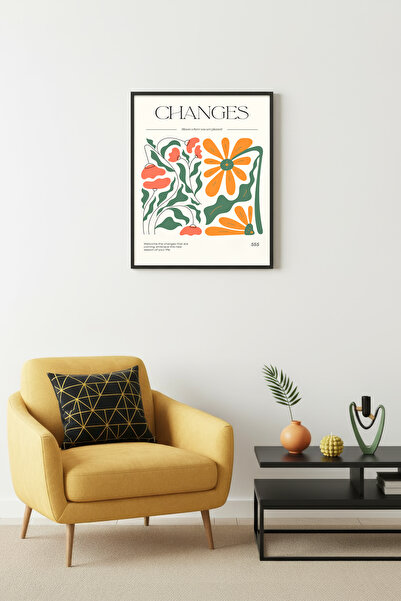 huhuli Επιτραπέζια ζωγραφιά με ρετρό θέμα λουλουδιών με φυσικό ξύλινο πλαίσιο...