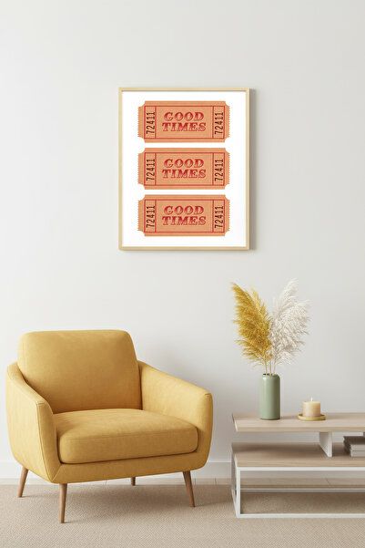 huhuli Επιτραπέζια ζωγραφική ρετρό τυπογραφίας με φυσικό ξύλινο πλαίσιο - Γρα...