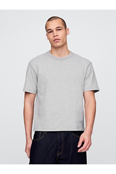 GAP Erkek Gri Heavyweight Crop T-Shirt