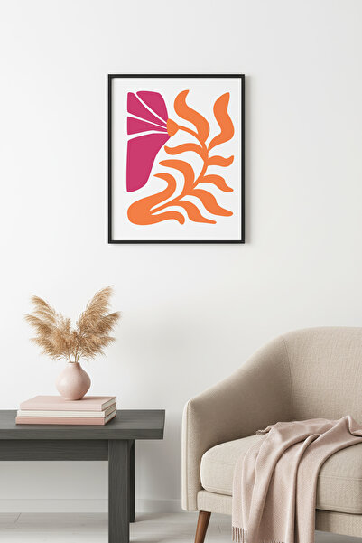 huhuli Ρετρό αφηρημένη ζωγραφική με φυσικό ξύλινο πλαίσιο - Ζωντανό μοτίβο απ...