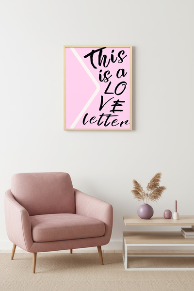 huhuli Tablou retro cu ramă din lemn natural - Artă caligrafică cu scrisori d...