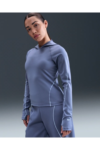 Nike Universa Γυναικεία Dri-FIT Στενή Μακρυμάνικη Μπλούζα με Κουκούλα REDSPORT