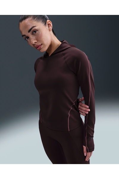 Nike Universa Γυναικεία Dri-FIT Στενή Μακρυμάνικη Μπλούζα με Κουκούλα REDSPORT