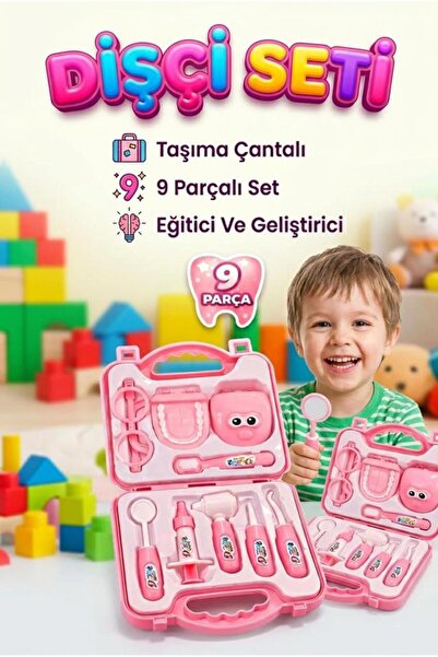 Tıfıl Toys Minik Diş Hekimi - Çantalı Gözlüklü 9 Parça Dişçi Ekipman ve Alet ...