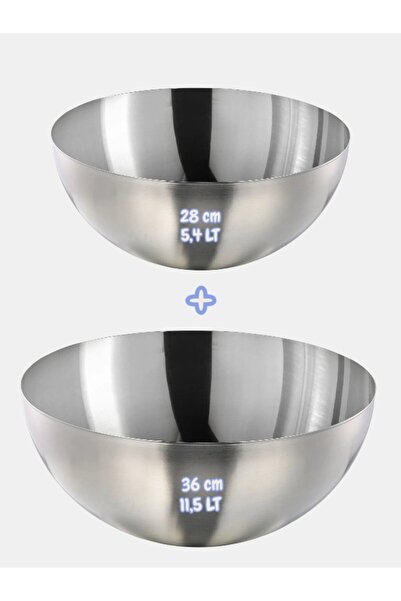 IKEA Blanda Stainless Steel 2-Piece Bowl Mixing and Salad Container Durushop ...