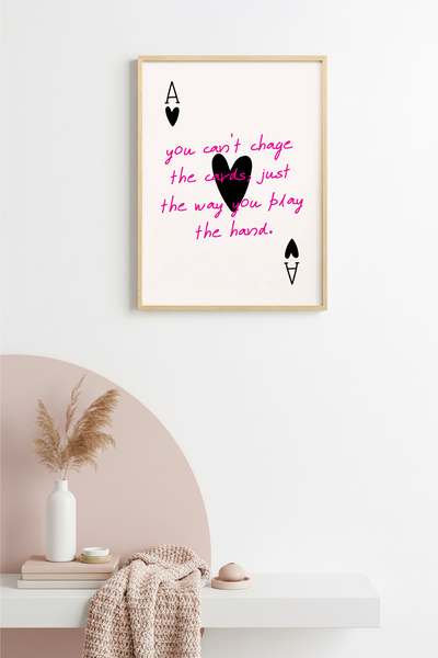 huhuli Ρετρό πίνακας με φυσικό ξύλινο πλαίσιο - Σχέδιο με θέμα την τύχη και τ...