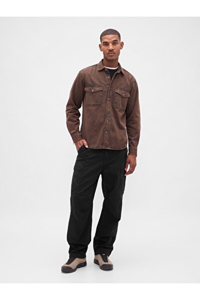 GAP Erkek Siyah Baggy Kargo Pantolon