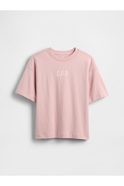 GAP Erkek Çocuk Pembe Oversized 1969 Logo T-Shirt