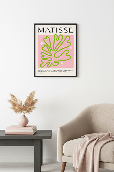 huhuli Αφηρημένη ζωγραφική με κοραλλιογενή μοτίβα με φυσικό ξύλινο πλαίσιο - ...