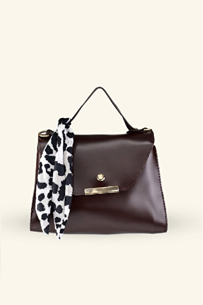 birizmoda Γυναικεία τσάντα χειρός και ώμου με δέσιμο με φουλάρι - Πικρό καφέ