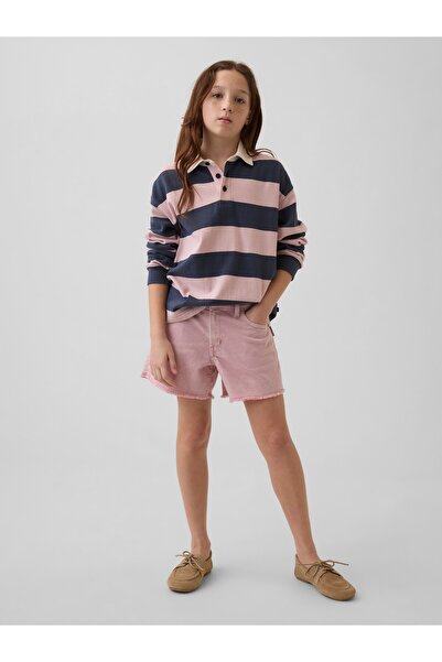 GAP Kız Çocuk Pembe Low Rise Stride Denim Şort