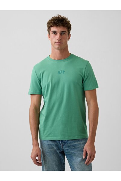 GAP Erkek Açık Yeşil Everyday Soft Mini Logo T-Shirt
