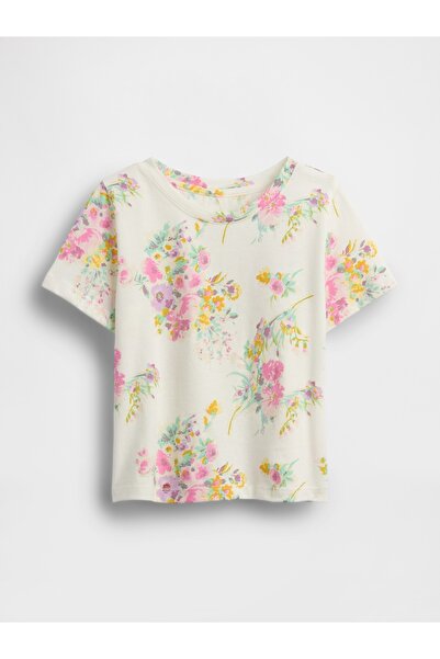GAP Kız Bebek Krem Mix & Match Grafik Baskılı T-Shirt