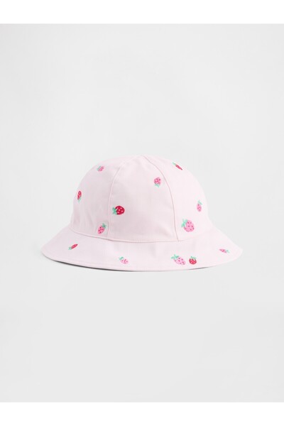 GAP Bebek Açık Pembe Çilek Baskılı Bucket Şapka
