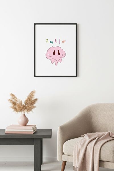 huhuli Ρετρό πίνακας με χαμογελαστό σχέδιο με φυσικό ξύλινο πλαίσιο - Διασκεδ...