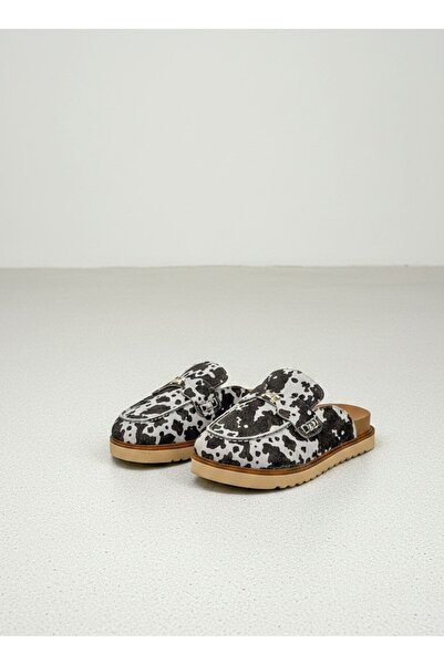 NUR KARACA 26Y-180-23026-1 Genuine Leather Closed Front Slippers Sabo Slipper...