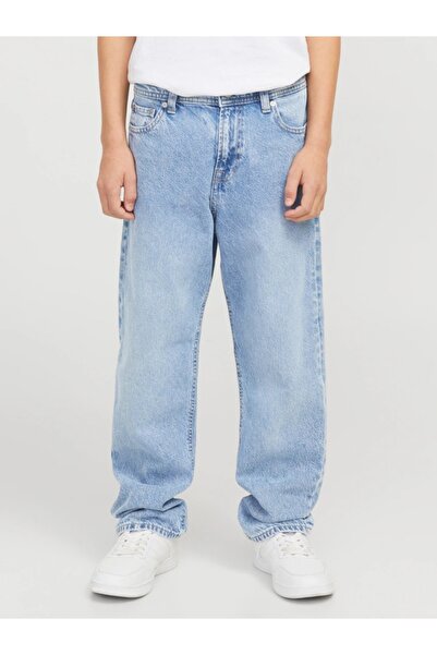 Jack & Jones Τζιν για αγόρια, CHRIS, ψηλόμεσο και με χαλαρή γραμμή, Ανοιχτό μπλε