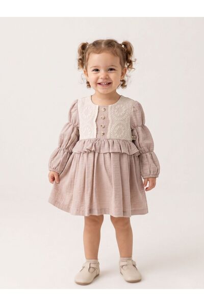 Cherrys Bebek Premium Cotton Bohemian Baby Girl Dress