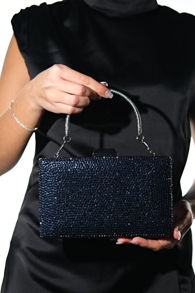 LuviShoes Γυναικεία βραδινή τσάντα φορέματος MIRAGE σε μπλε ναυτικό χρώμα με ...