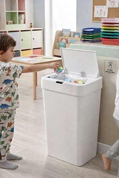 Begin Power 50 Litre Kızıl Ötesi Sensörlü Otomatik Çöp Kovası Ofis Mutfak Ban...