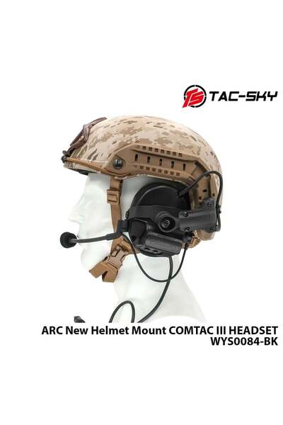 Mastactical Telsiz Kulaklığı-Kask Tipi-SİYAH RAC-Model WYS0084-BK