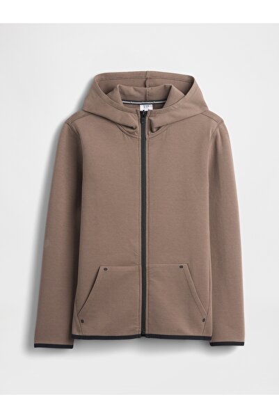 GAP Erkek Çocuk Kahverengi Kids Sweatshirt GapFit Tech
