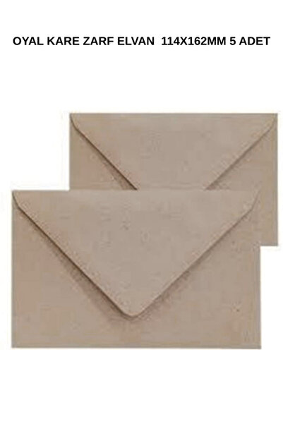 Oyal Četvrtasta koverta Elvan 70 gr Kraft 114x162 mm 5 komada - Prirodan i st...