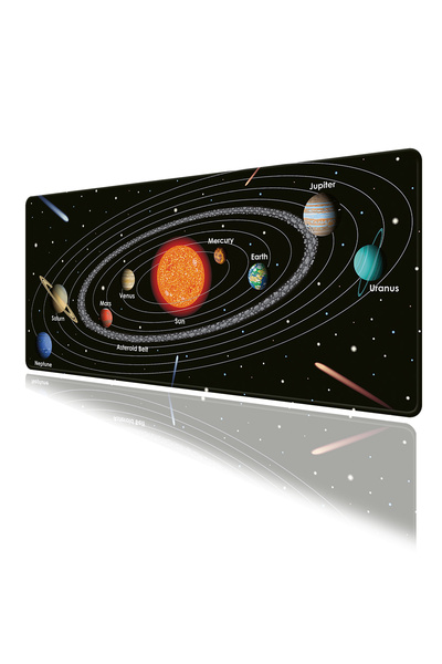 iyi fikirler Solar System and Planets Gaming Keyboard Mouse Pad Desk Mat 70X30Cm