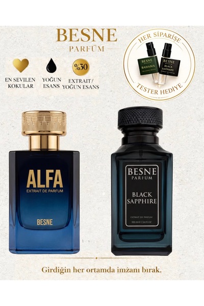 besneparfum Besne Parfüm Alfa Black Sapphire 2’li Niche Set