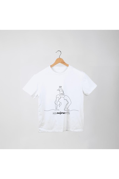 NAMEOWSTE BASKILI KADIN REGULAR T-SHIRT