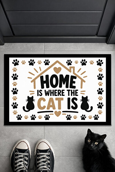 STARYUNA Χαλάκι πόρτας, Χαλάκι για το σπίτι με σχέδιο γάτας, Διακοσμητικό χαλ...