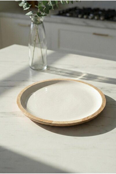 Depa Mango Tree Serving Plate & Presentation Plate 25 cm Cream