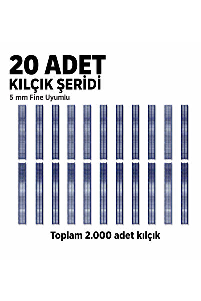ALBERTOS Lacivert İnce Kılçık Şeridi 5 mm 20 Adet Şerit 2.000 Adet Türban Tab...