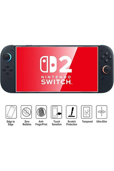 Konsol İstasyonu Nntendo Switch 2 Kırılmaz Cam Tempered Glass