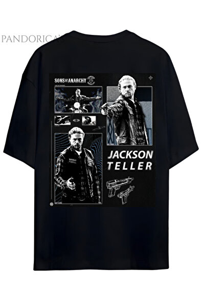 Grafftee Clothing Tricou unisex negru Sons Of Anarchy Jackson Teller, din bum...